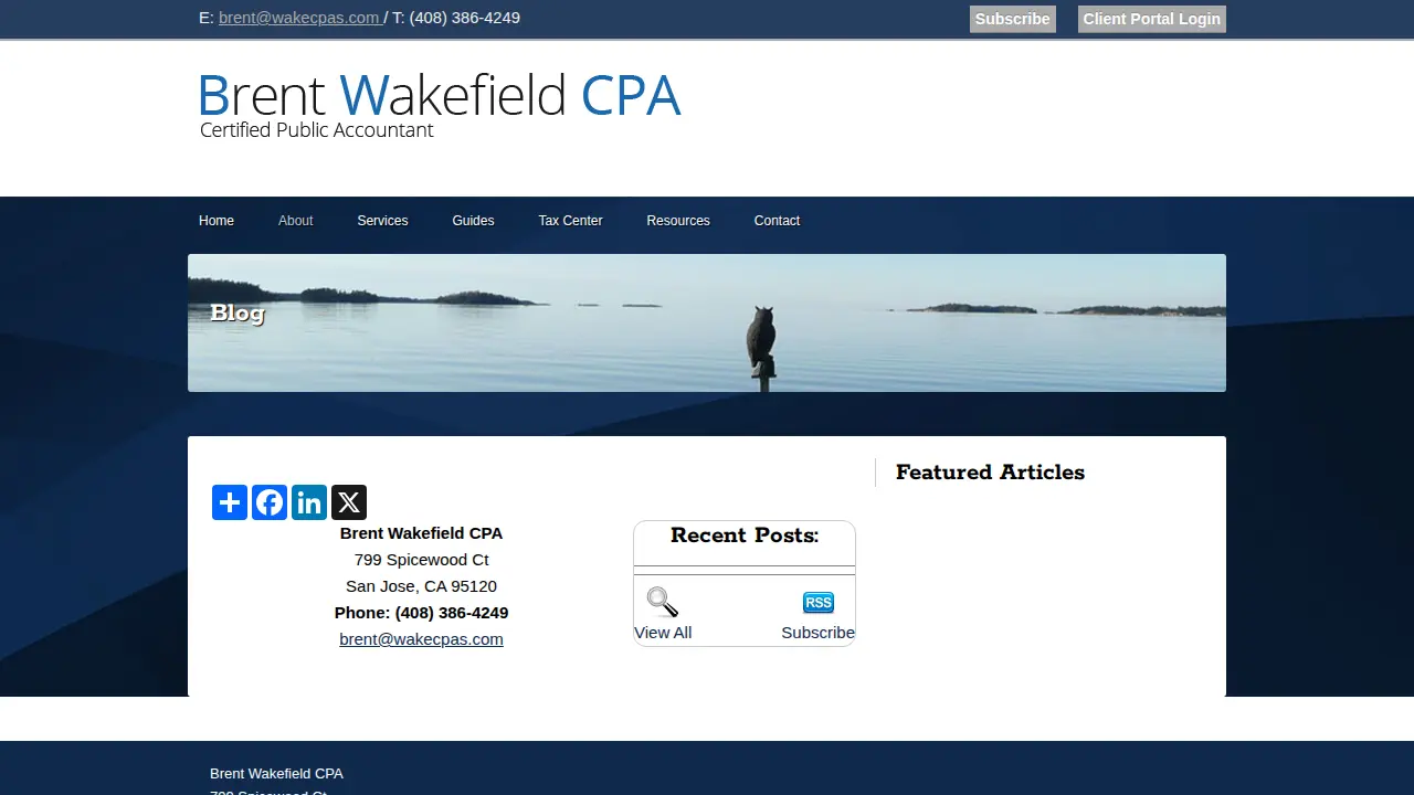 Brent Wakefield CPA page