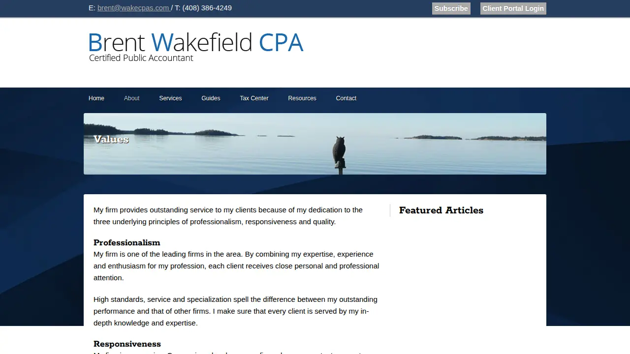 Brent Wakefield CPA page