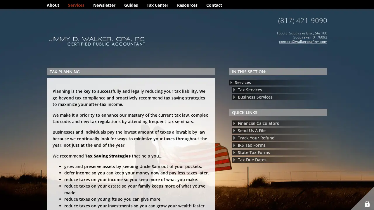 Jimmy D. Walker CPA, PC page