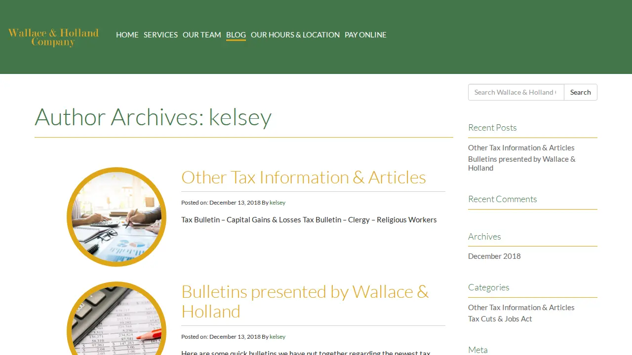 Wallace & Holland Company, Inc. page