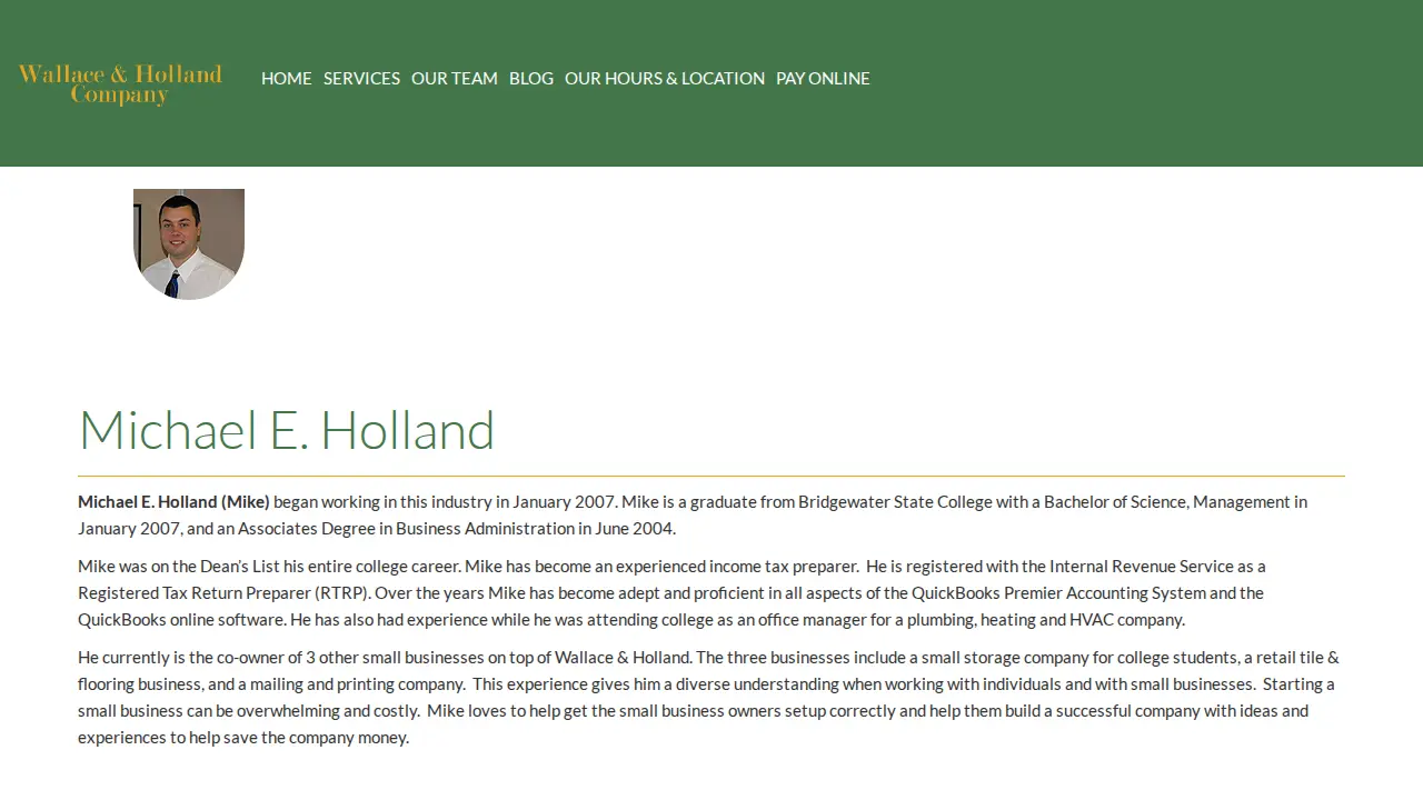 Wallace & Holland Company, Inc. page