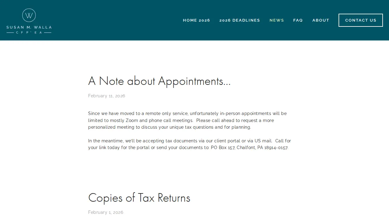 Walla Tax page