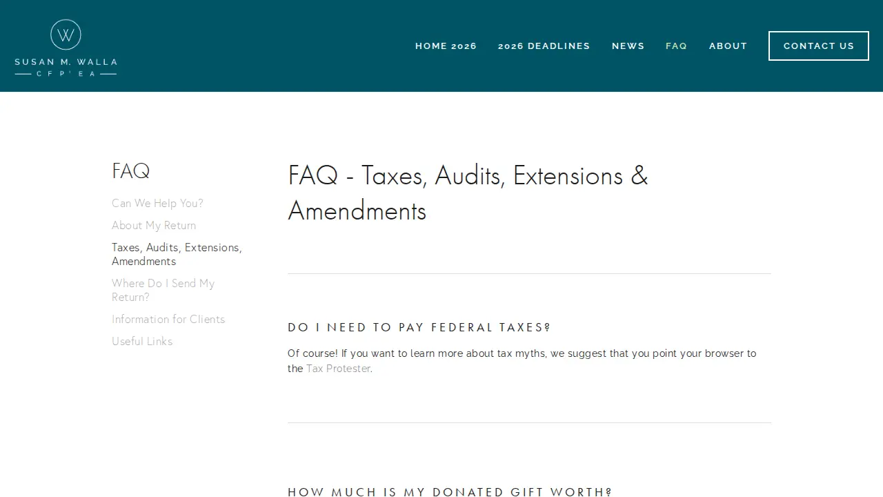 Walla Tax page