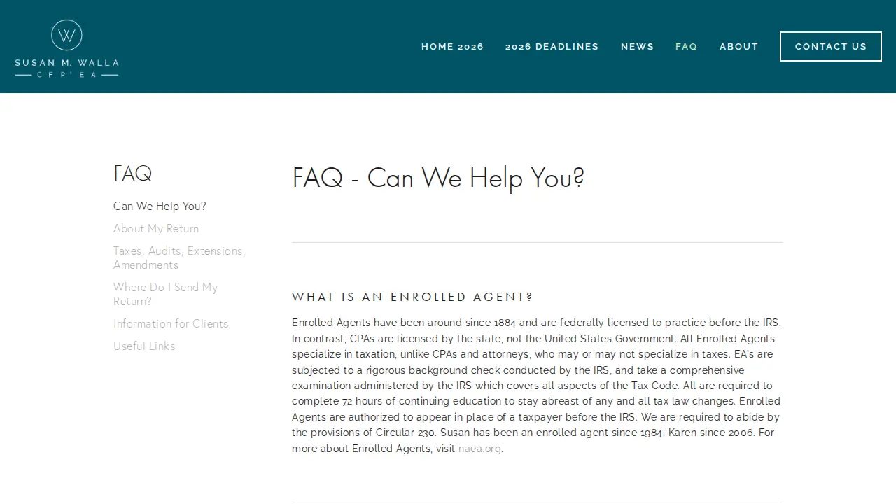 Walla Tax page