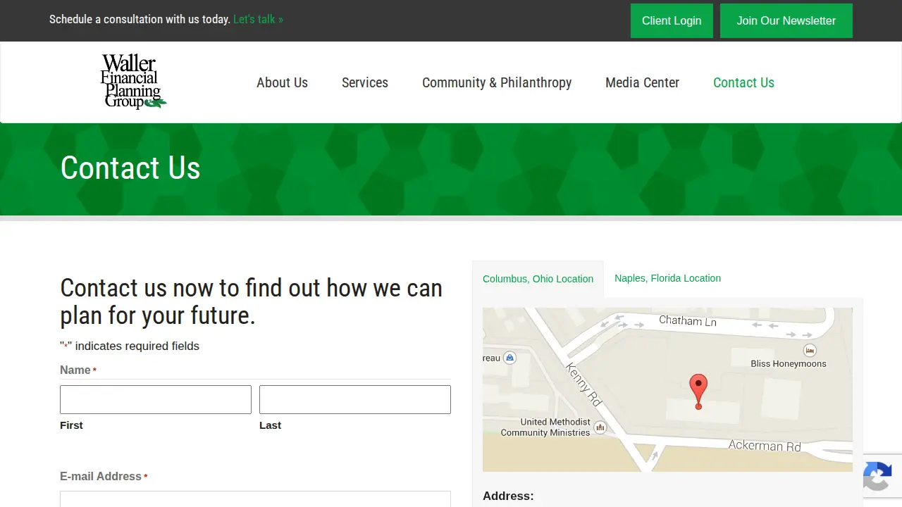 Waller Financial Planning Group, Inc. page