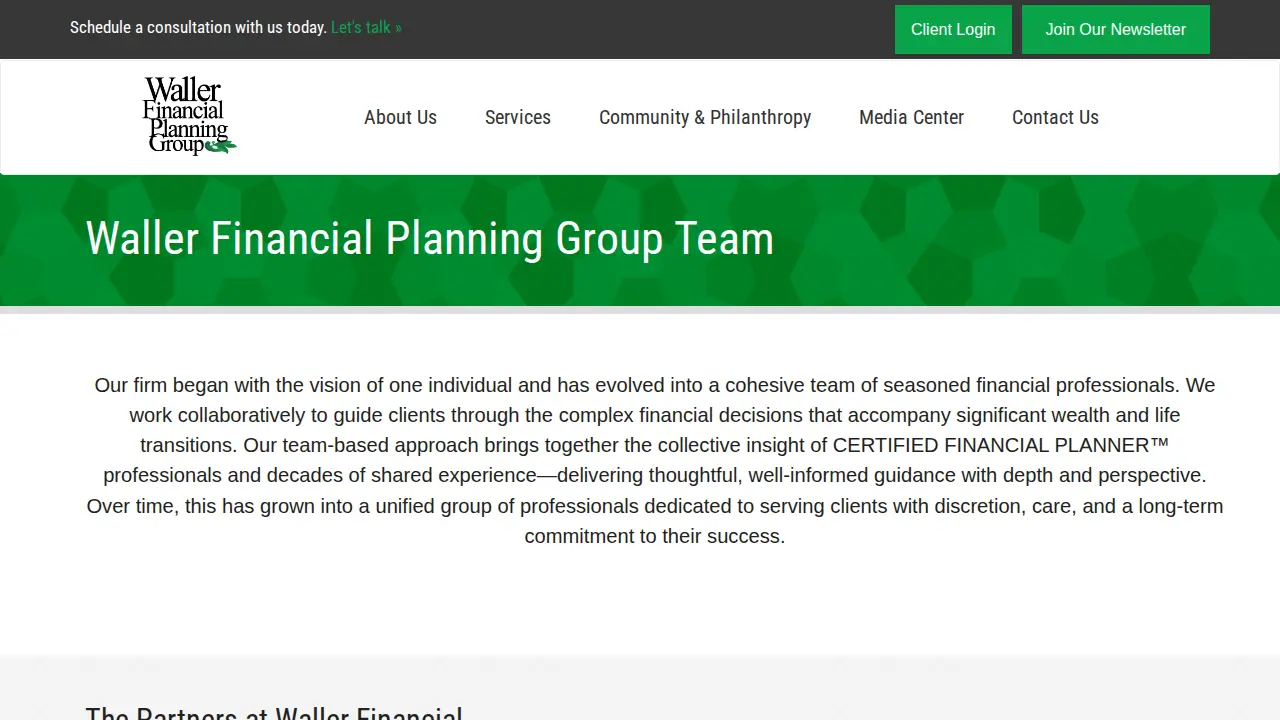 Waller Financial Planning Group, Inc. page