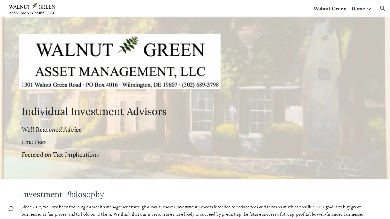 Walnut Green Asset Management, LLC page