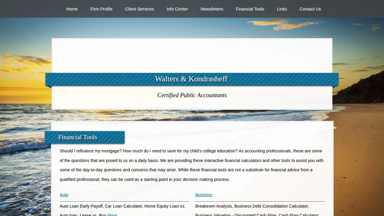 Walters & Kondrasheff page