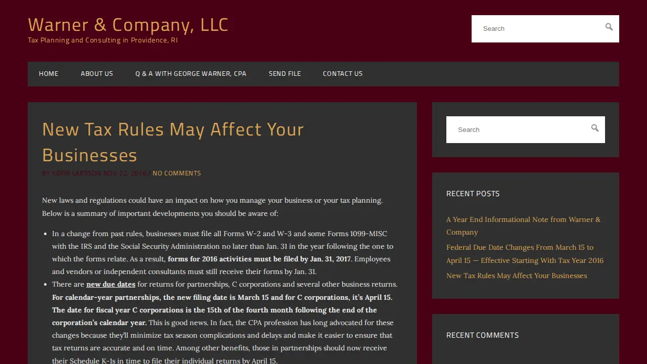 Warner & Co, LLC page