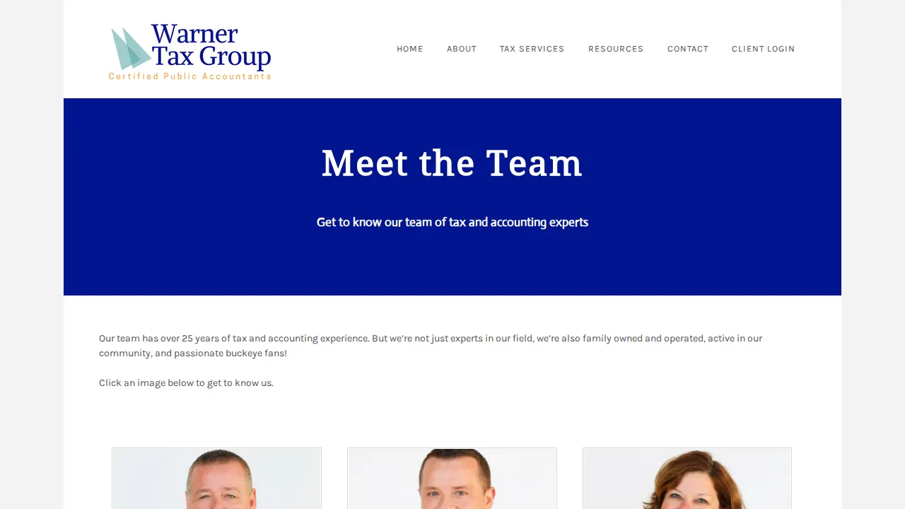 Warner Tax Group page