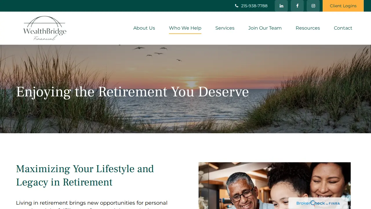WealthBridge Financial page