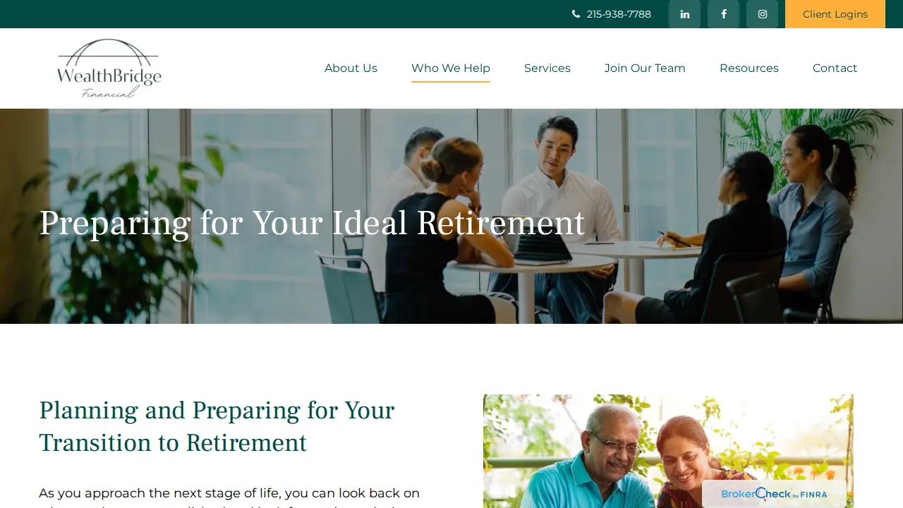 WealthBridge Financial page