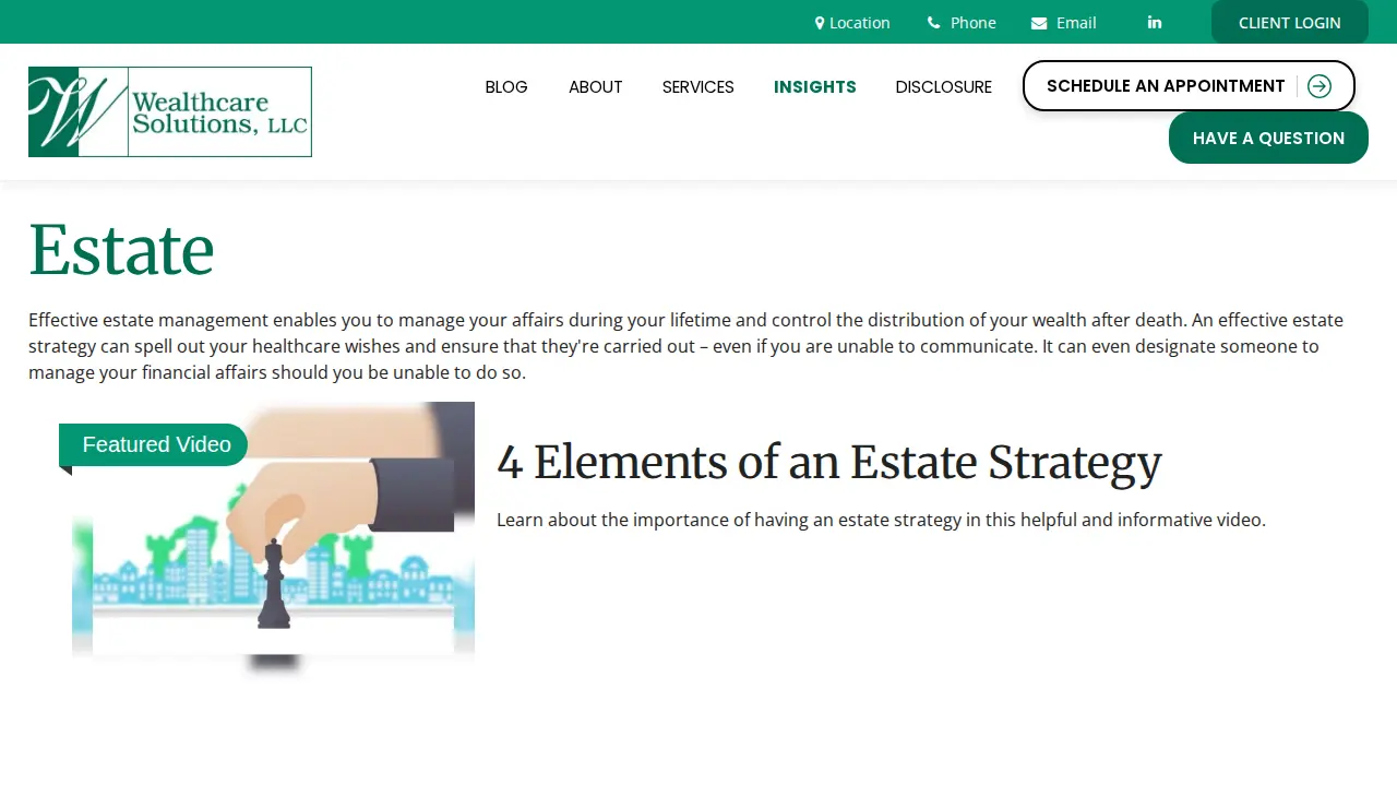 Wealthcare Solutions, LLC page