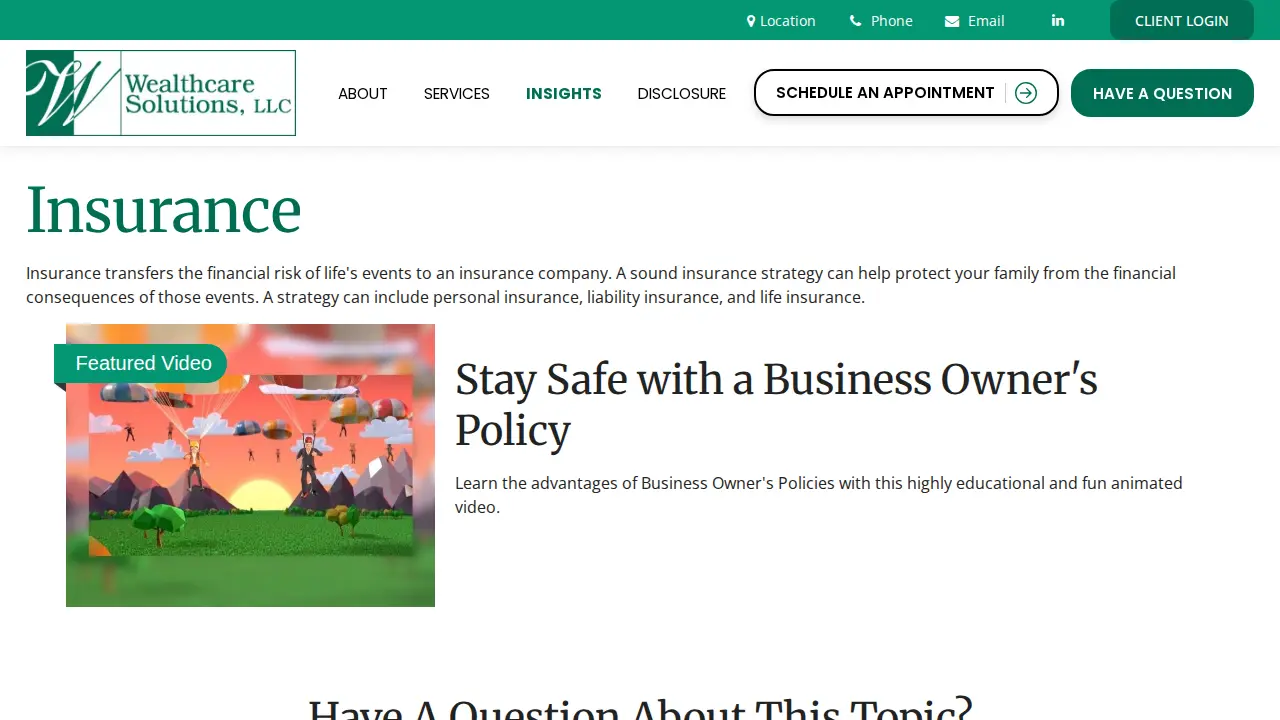 Wealthcare Solutions, LLC page