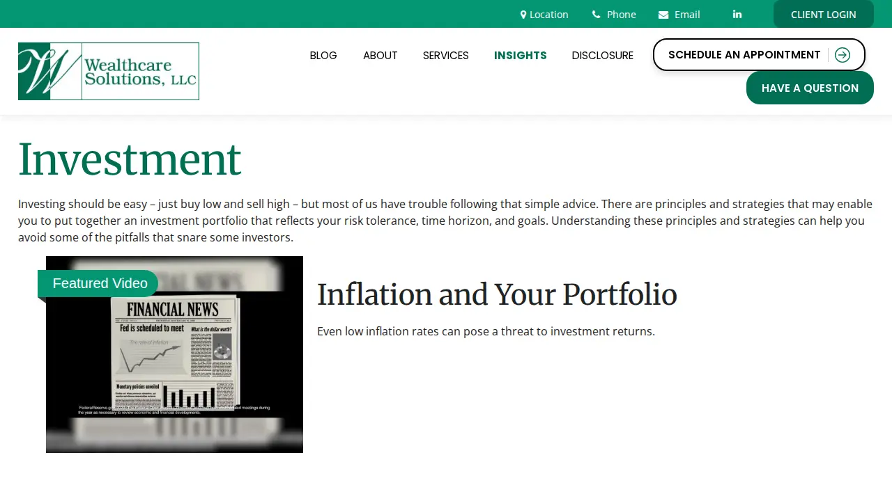 Wealthcare Solutions, LLC page