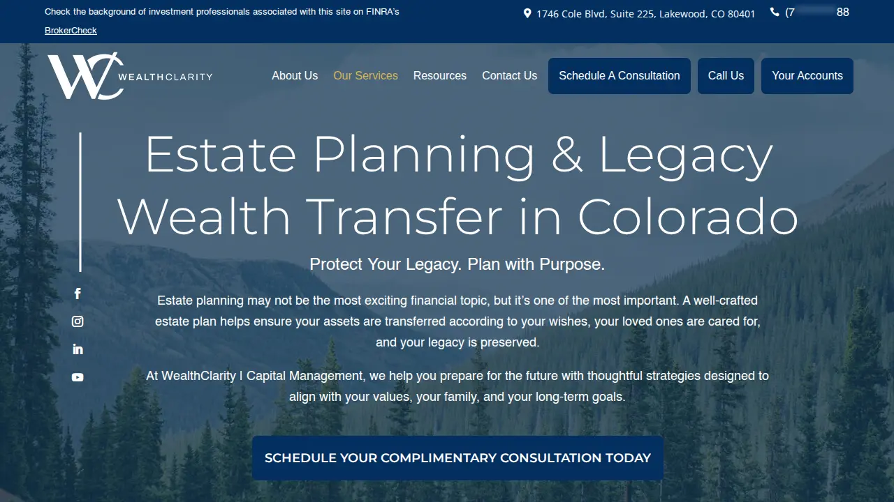 WealthClarity | Capital Management page