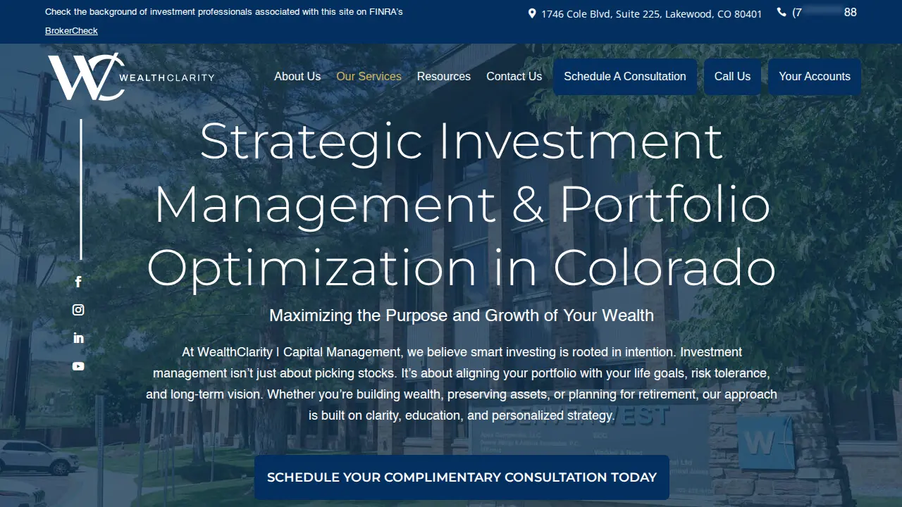 WealthClarity | Capital Management page