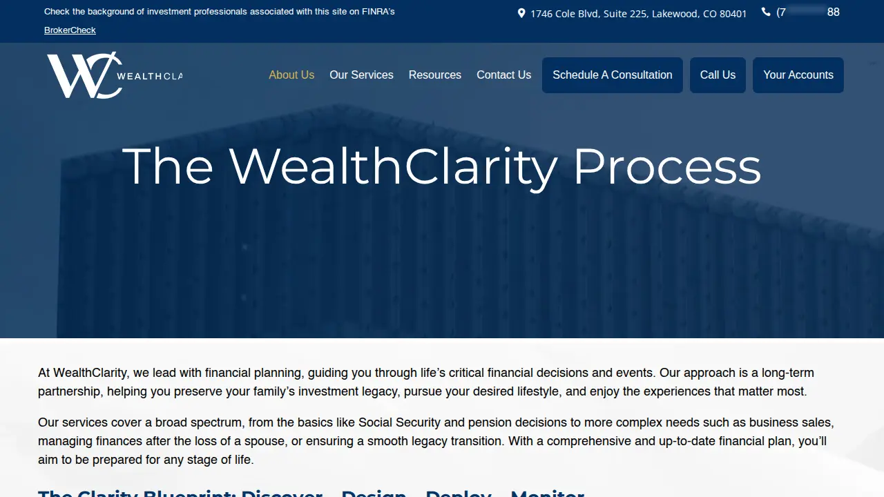 WealthClarity | Capital Management page