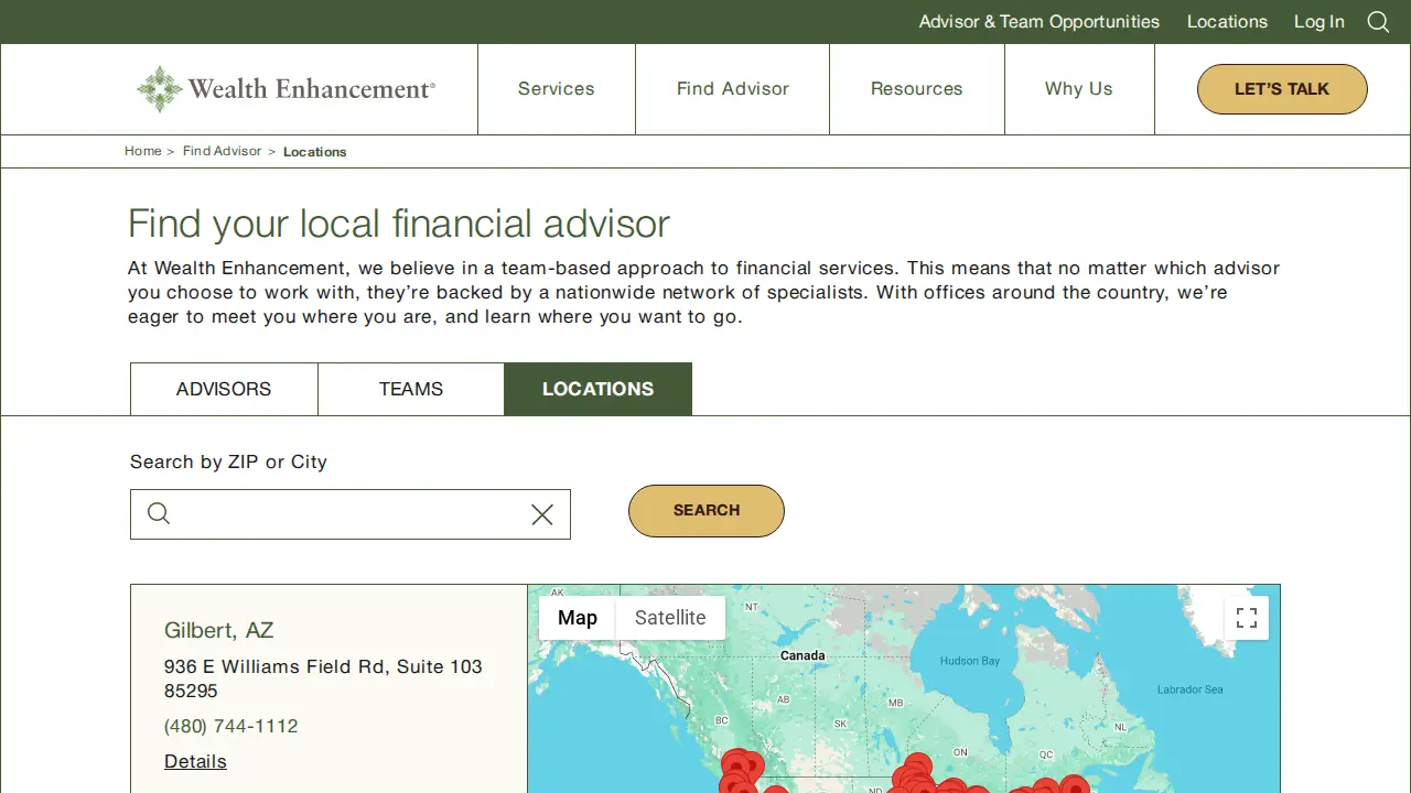 Wealth Enhancement Group page