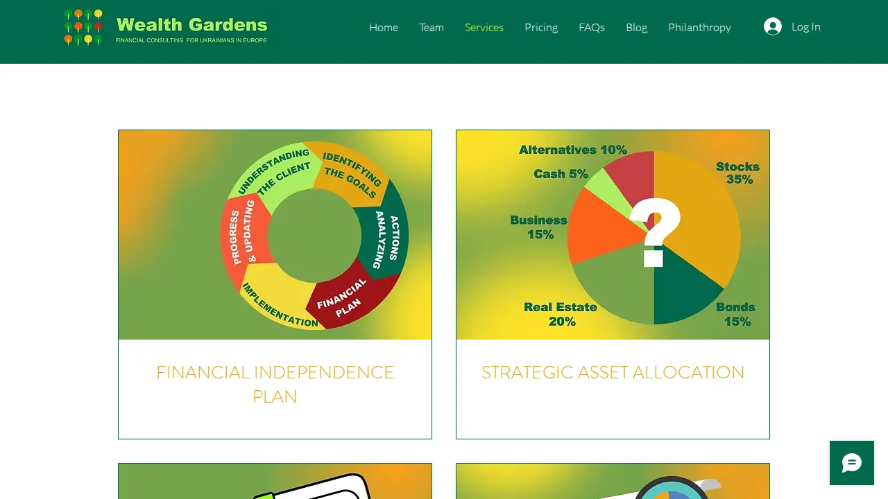Wealth Gardens page