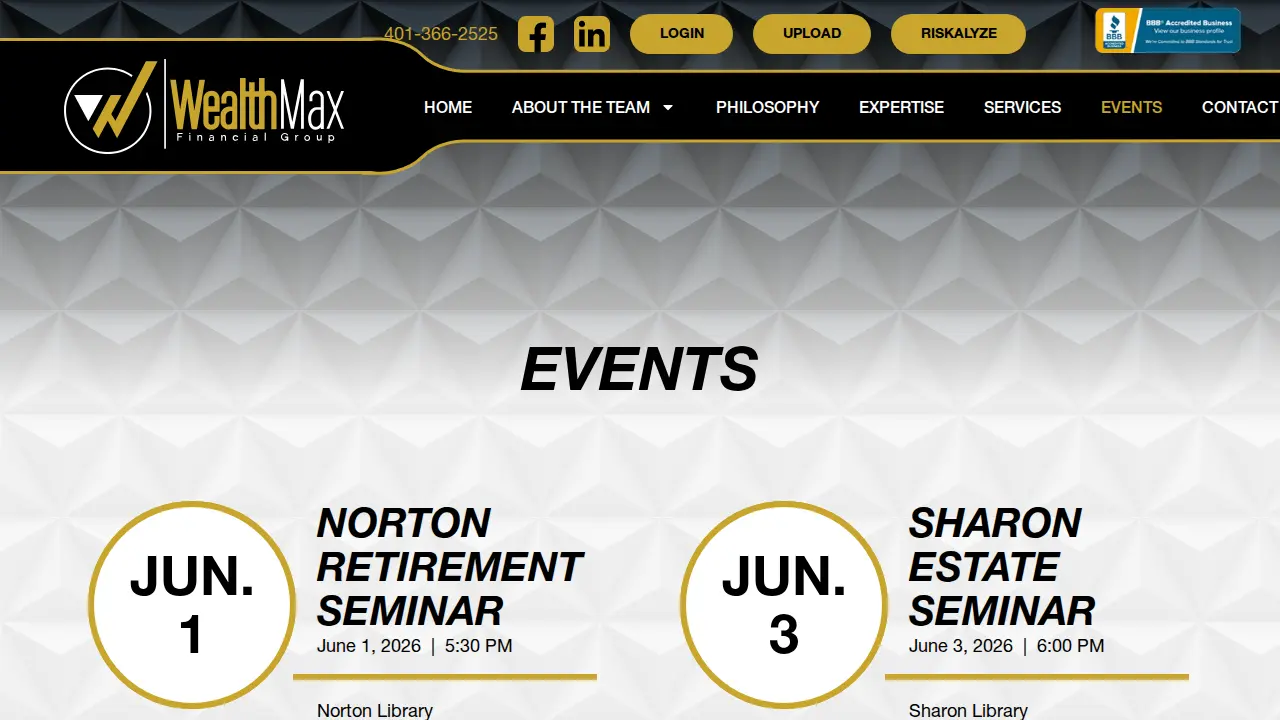 WealthMax Financial Group page