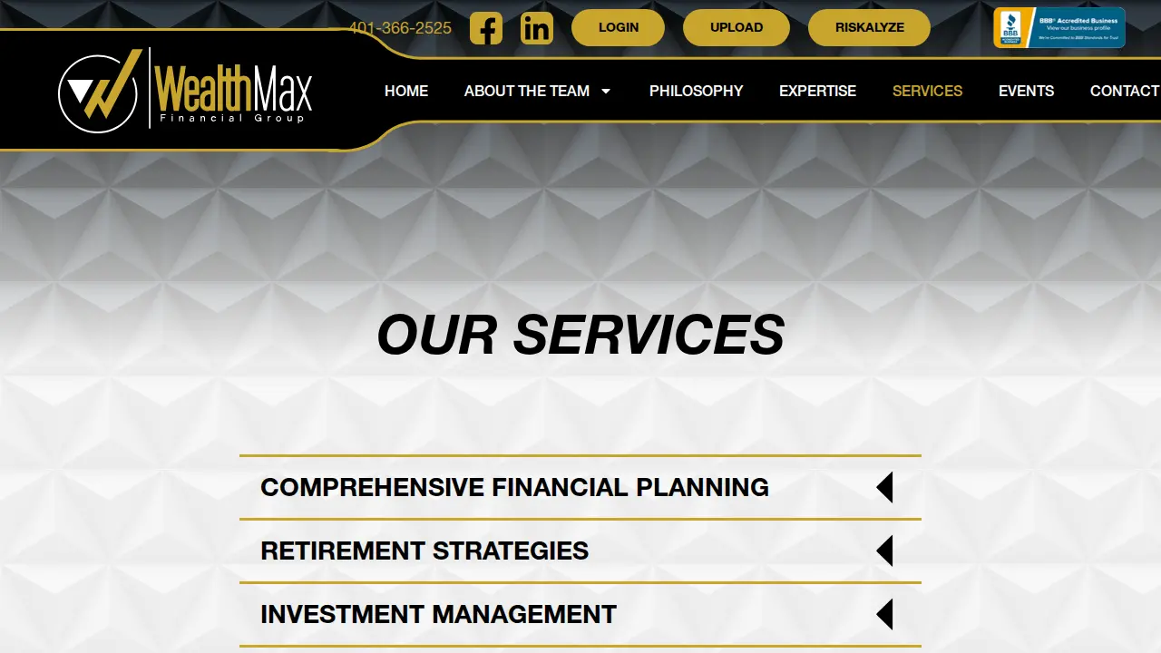 WealthMax Financial Group page