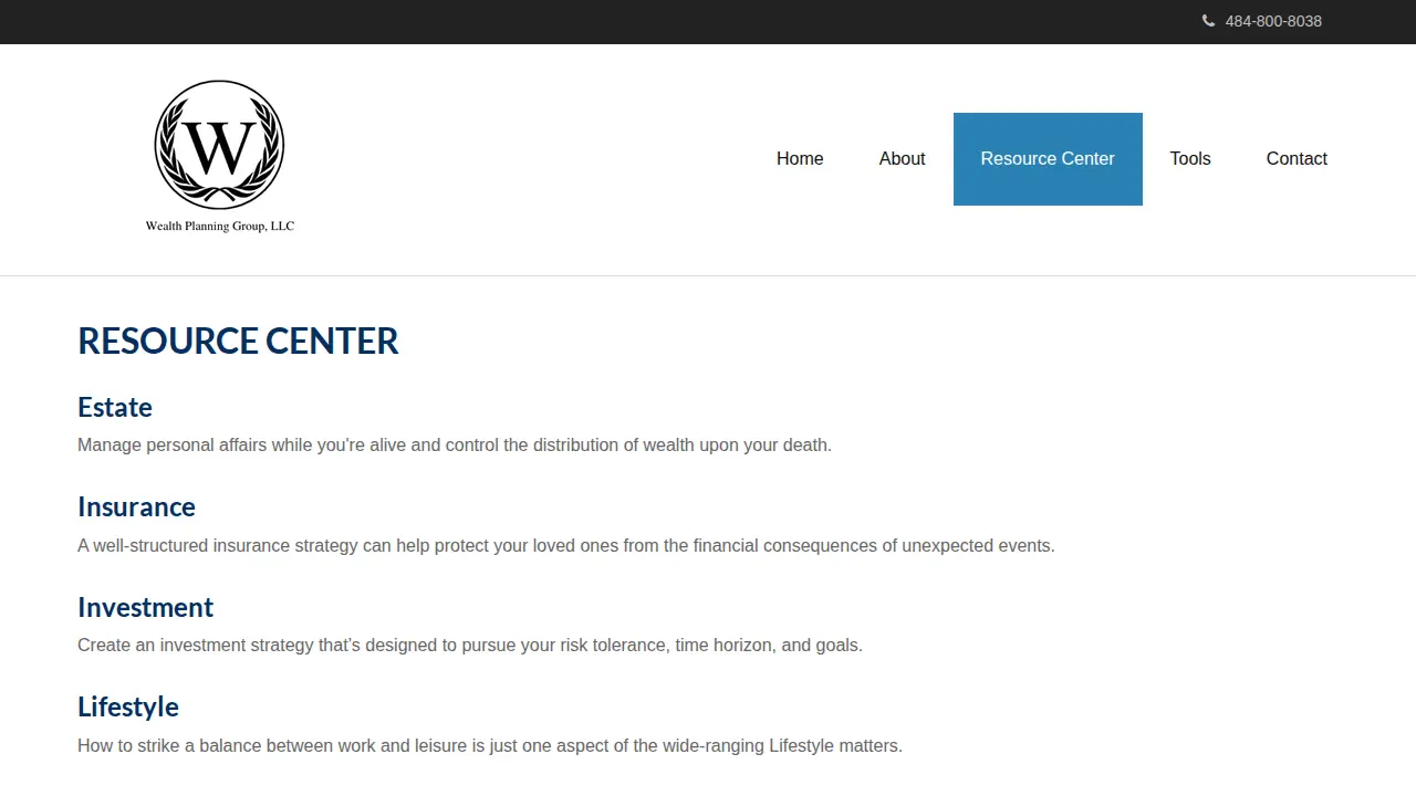 Wealth Planning Group, LLC page