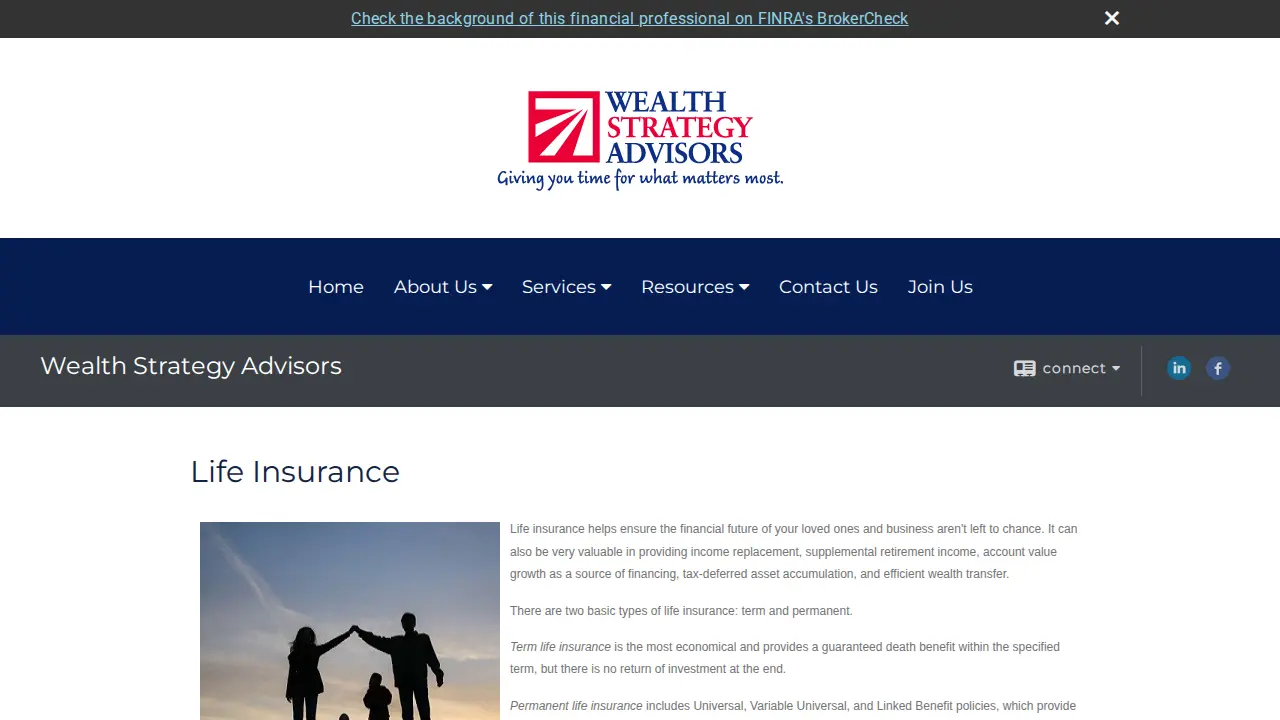 Wealth Strategy Advisors page