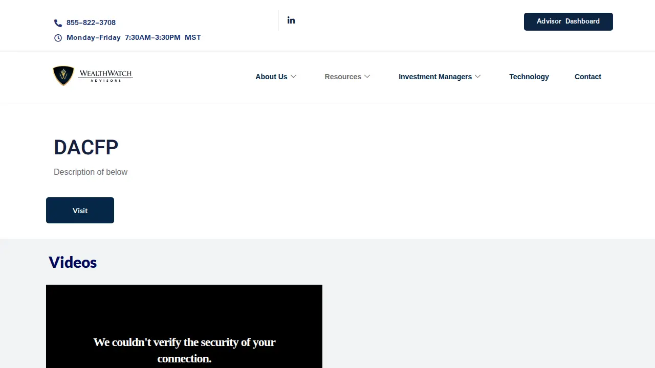 Wealth Watch Advisors page