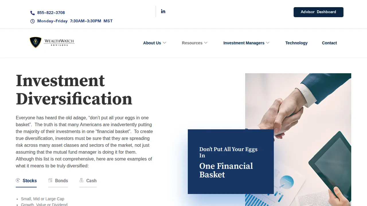 Wealth Watch Advisors page