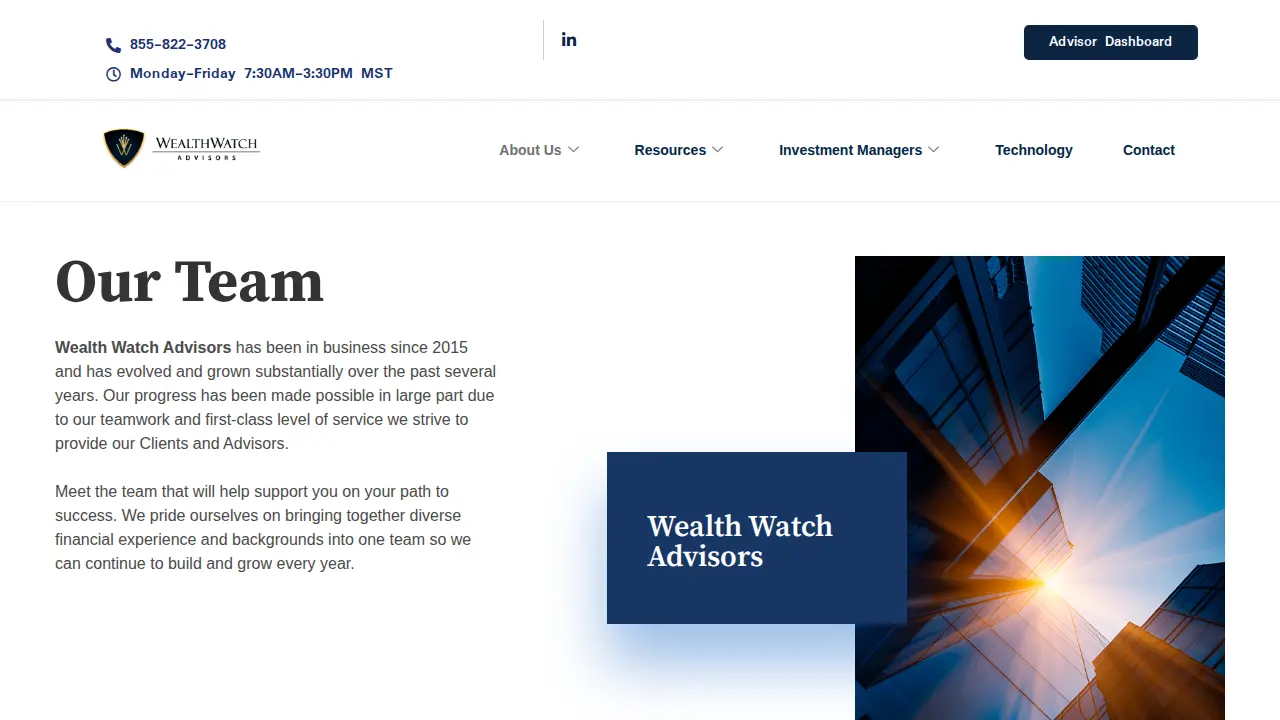 Wealth Watch Advisors page