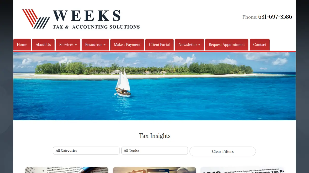 Weeks Tax & Accounting Solutions page
