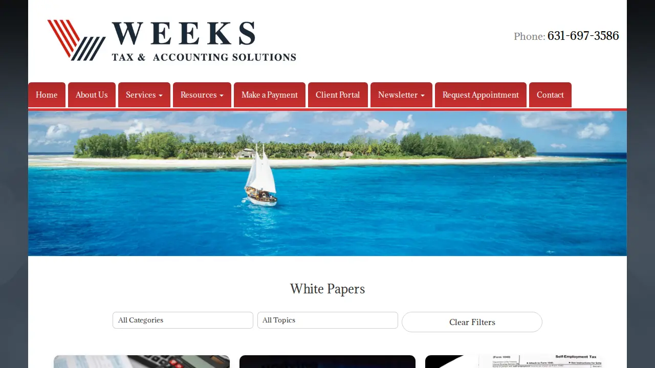 Weeks Tax & Accounting Solutions page