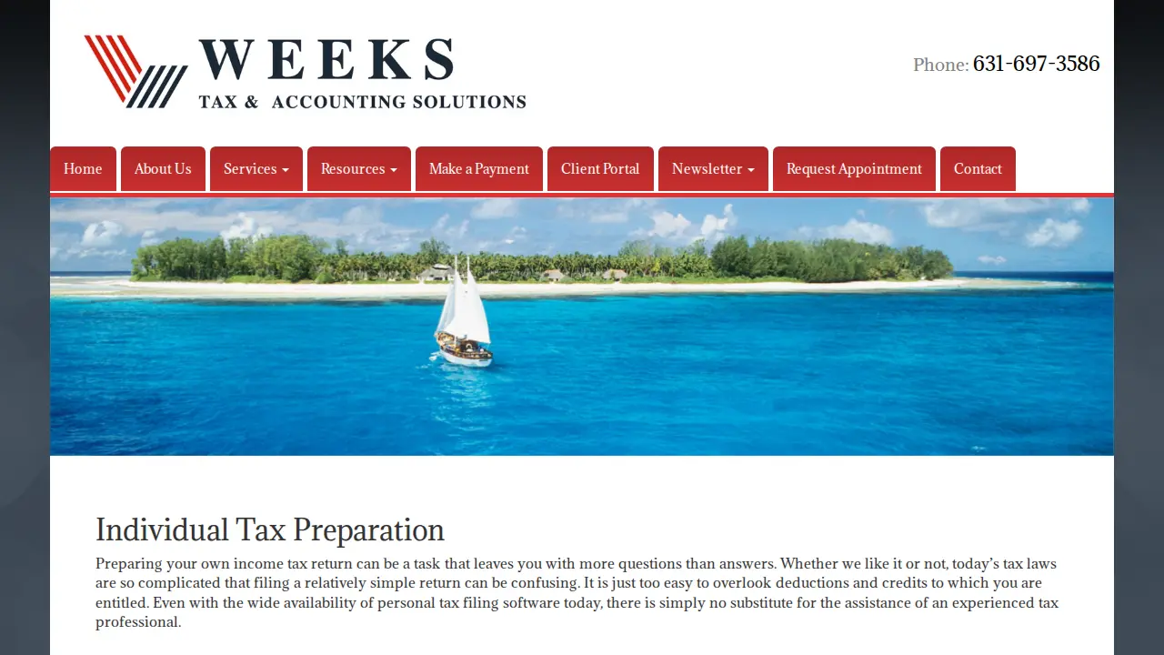 Weeks Tax & Accounting Solutions page