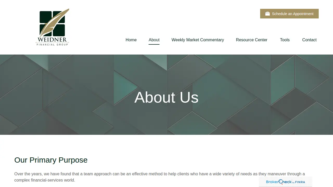 Weidner Financial Group page