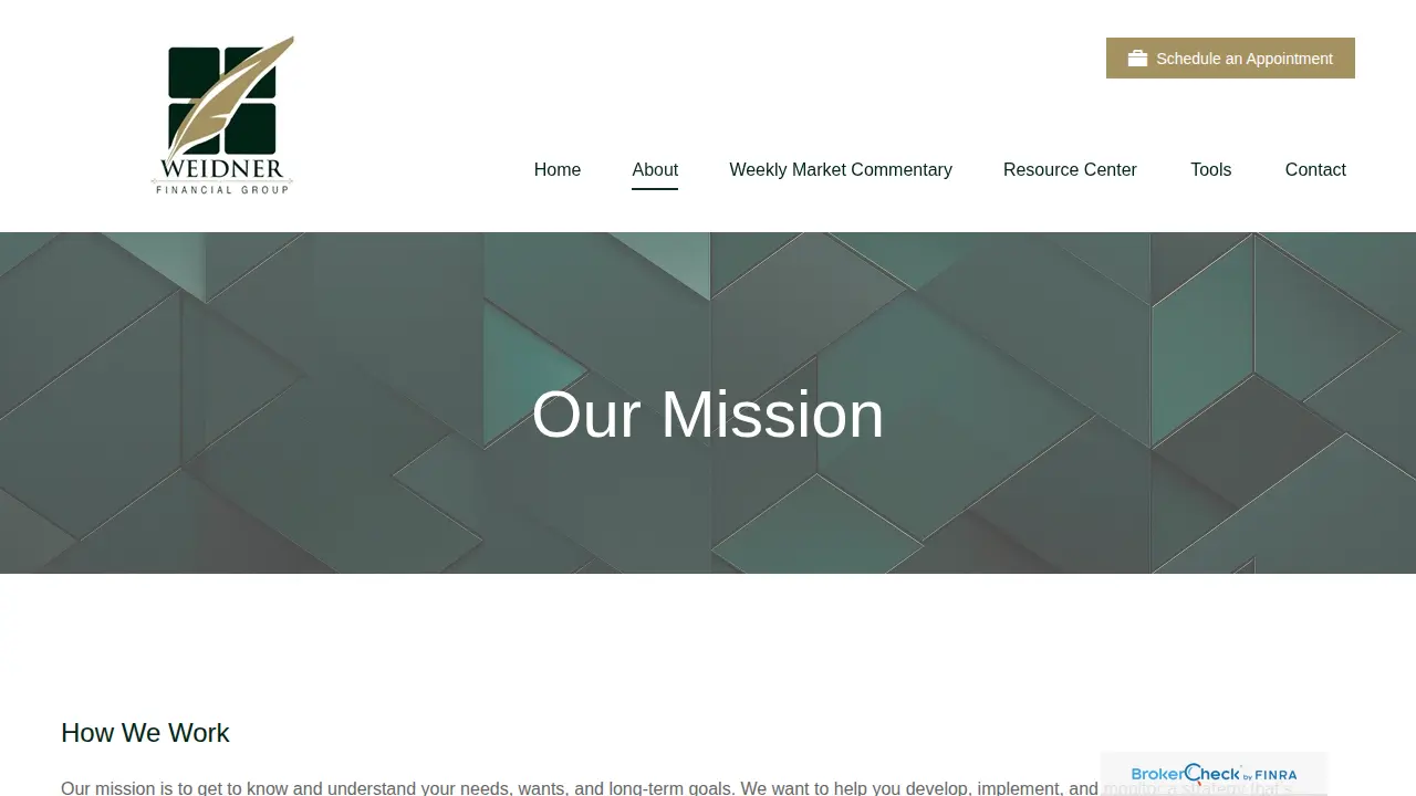 Weidner Financial Group page