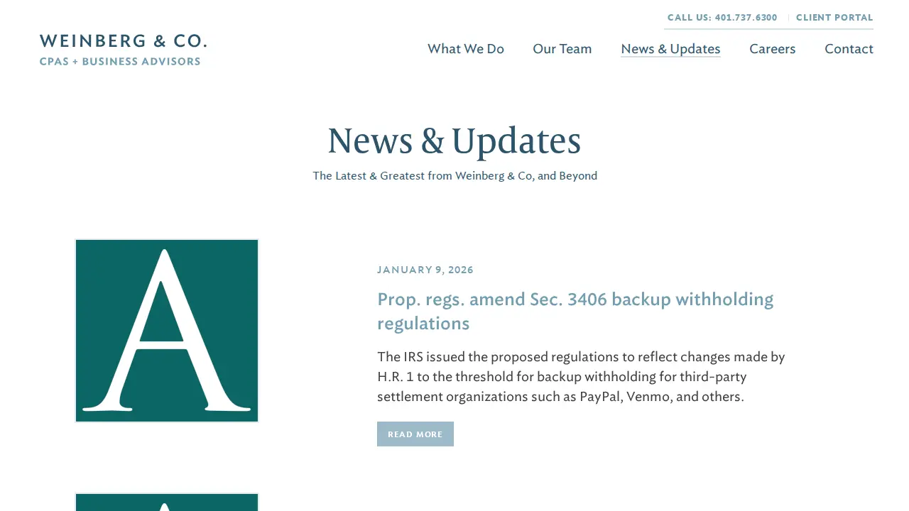 Weinberg & Co., LLP page