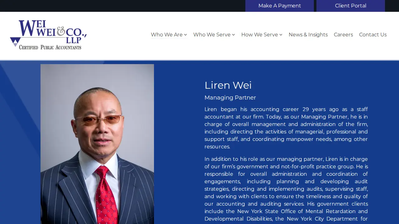 Wei, Wei & Co. LLP page