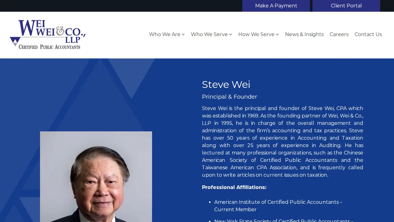 Wei, Wei & Co. LLP page