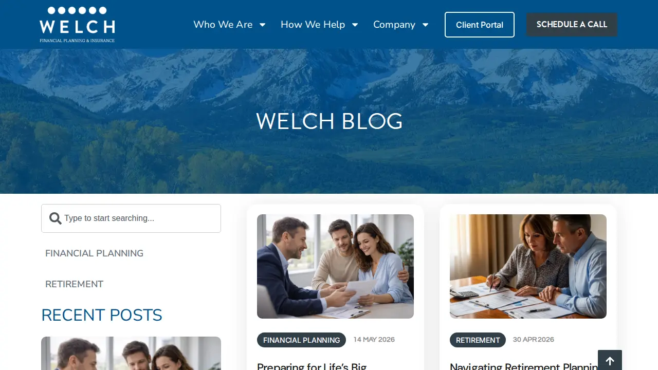Welch Financial Planning & Insurance page