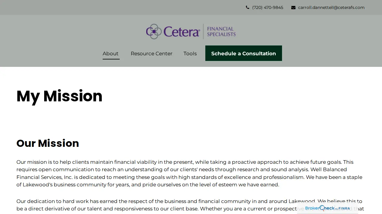 Well Balanced Financial Services Inc page