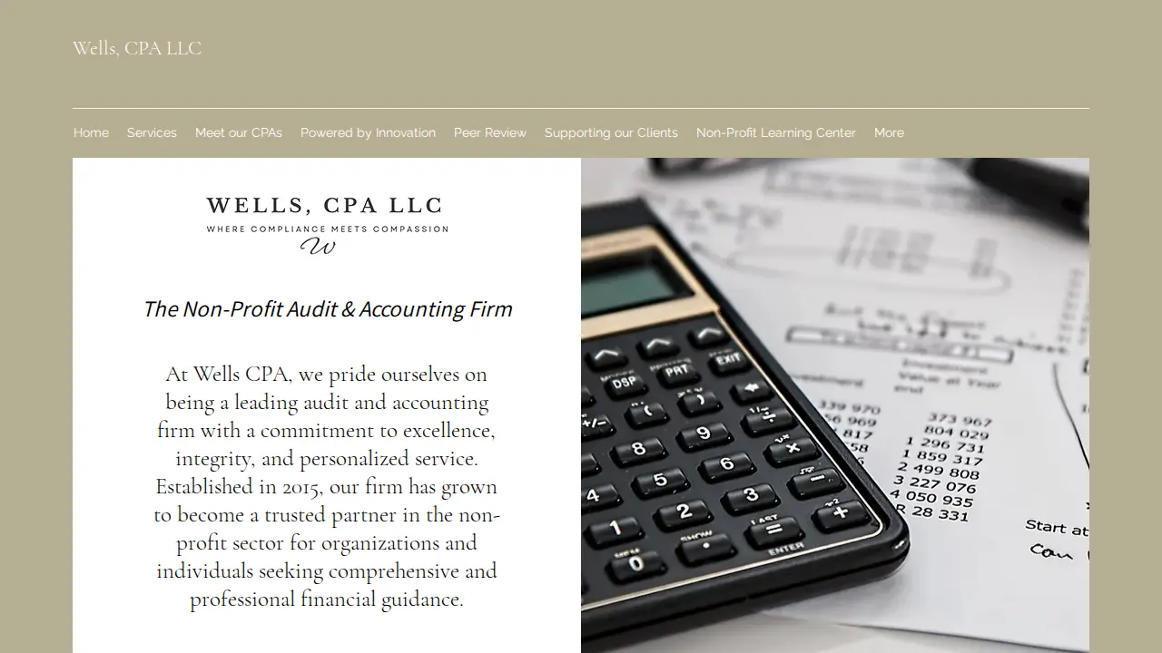 Wells CPA page