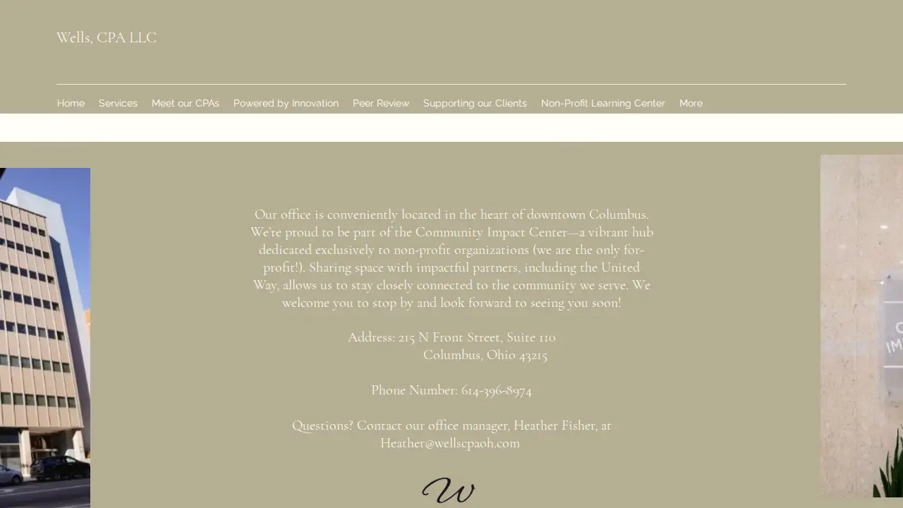 Wells CPA website