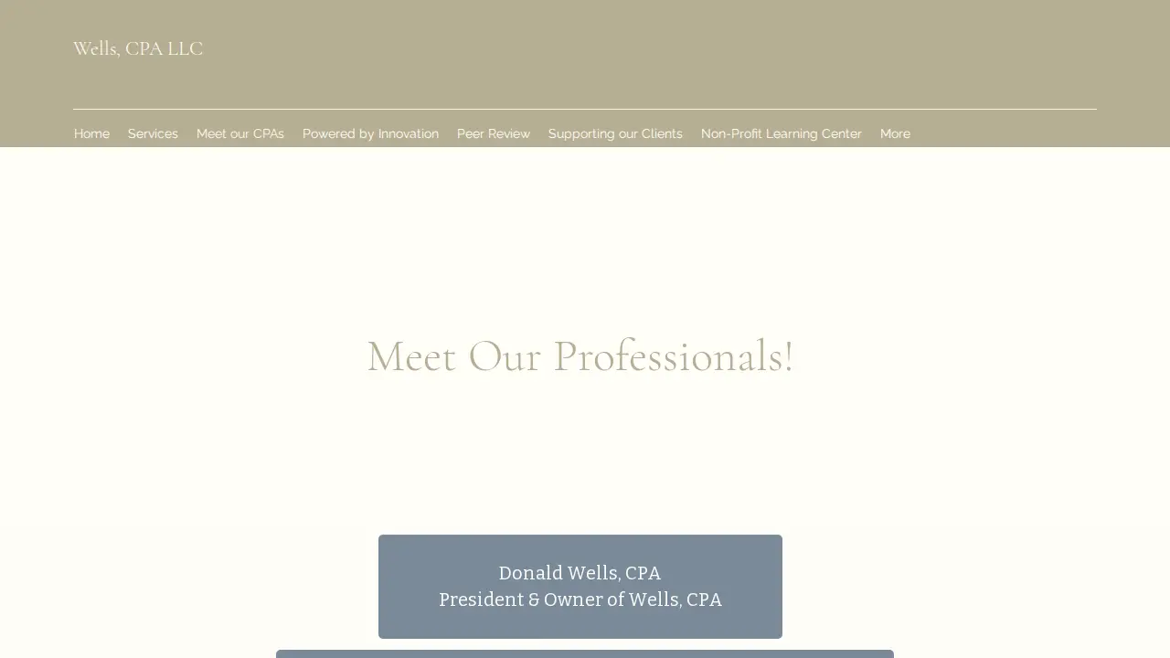 Wells CPA page