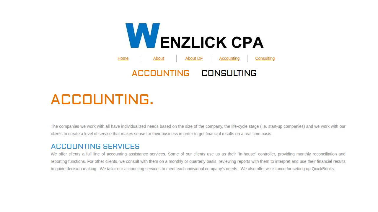 Wenzlick CPA page