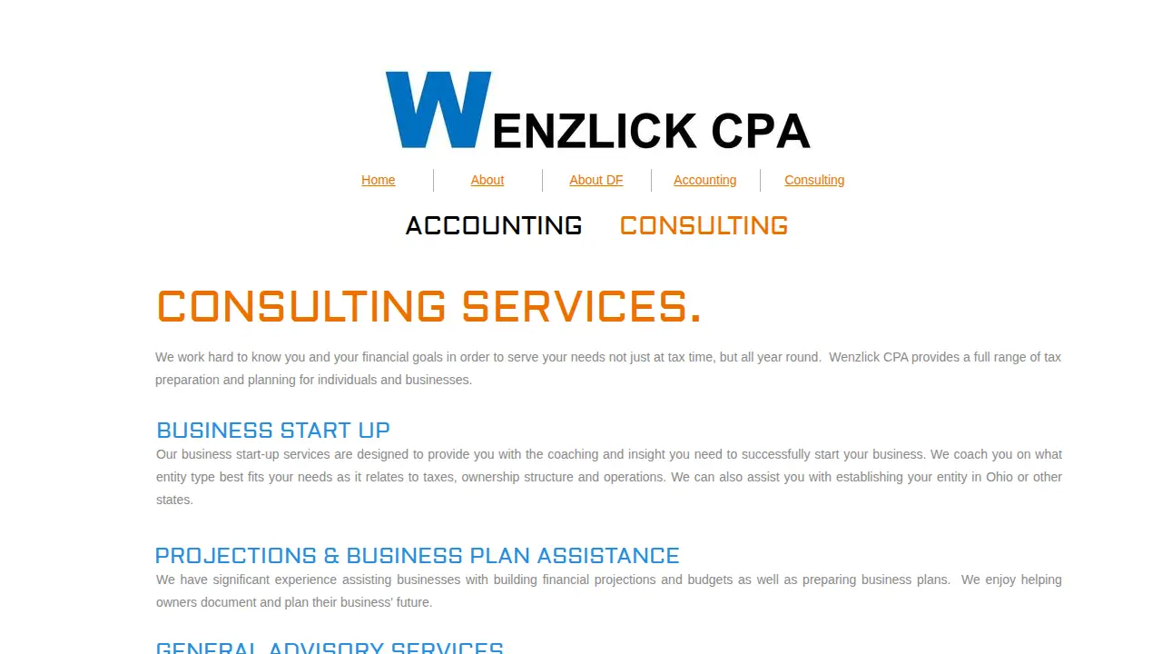 Wenzlick CPA page