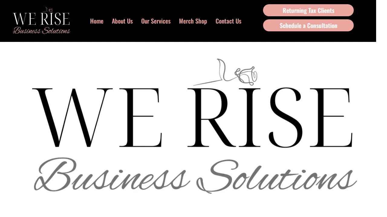We Rise Business Solutions page
