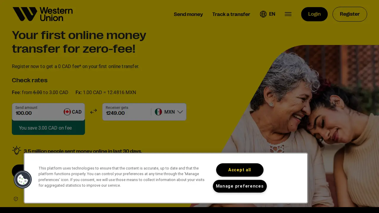 Western Union page