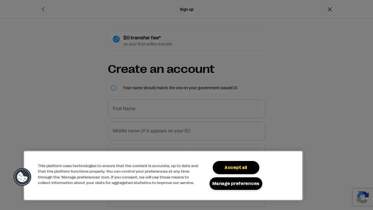 Western Union page