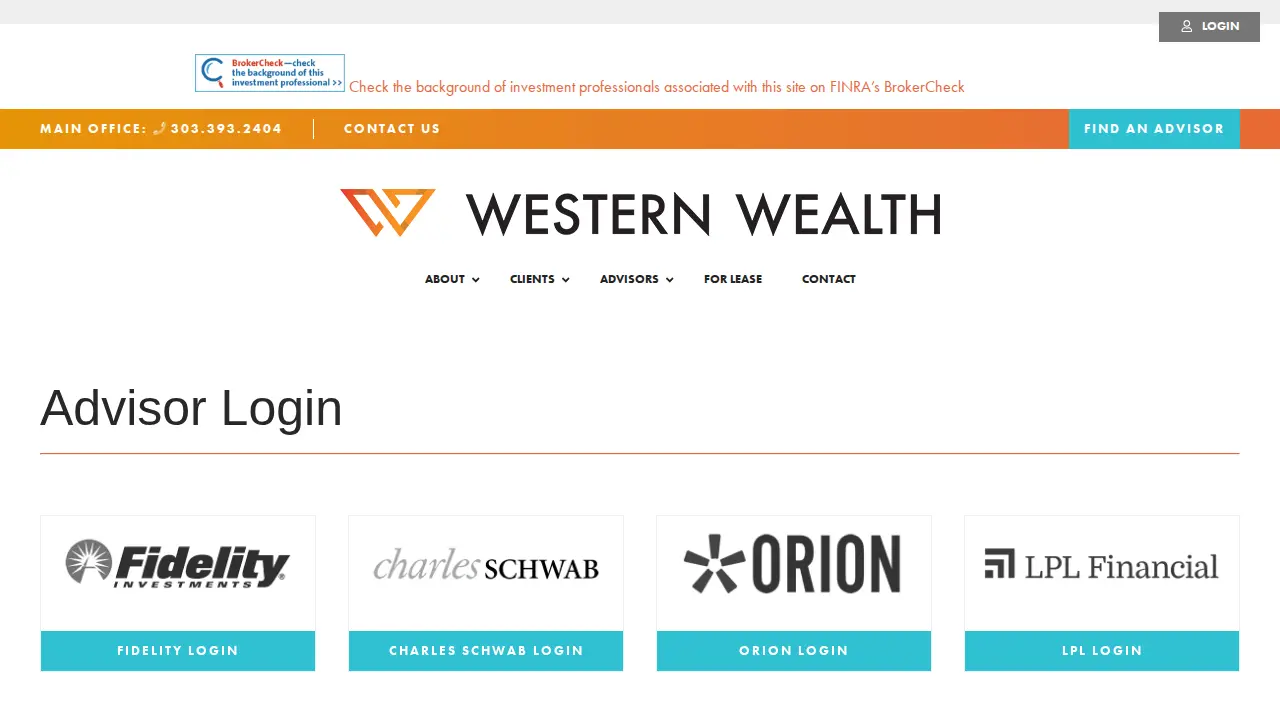 Western Wealth Advisors page